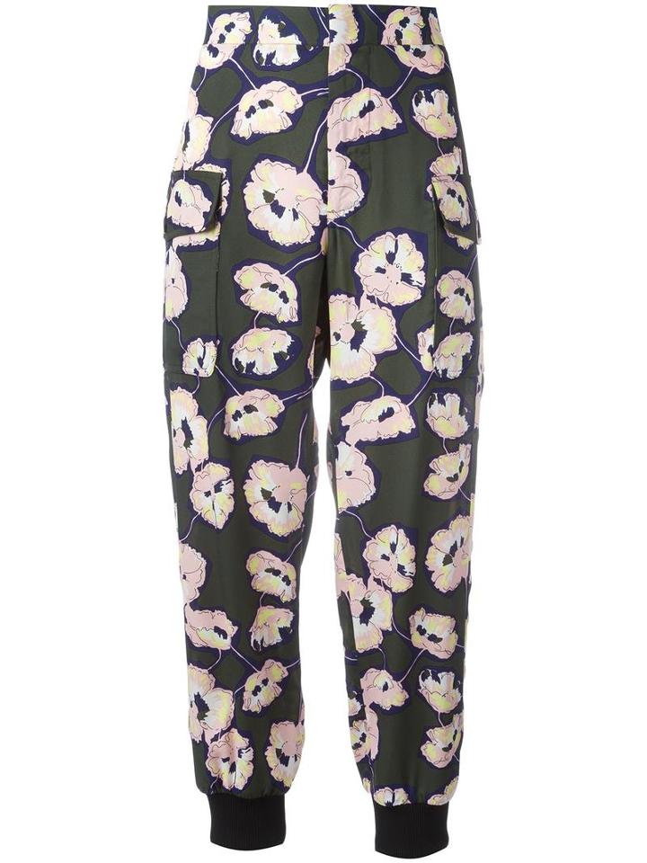 Marni Whisper Print Trackpants, Women's, Size: 38, Green, Viscose/polyester/spandex/elastane