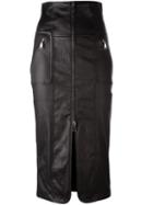Drome Zipped Leather Skirt