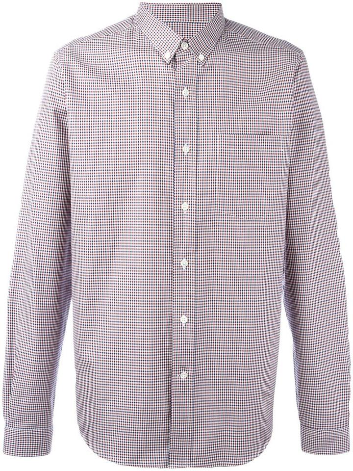 Ami Alexandre Mattiussi Button Down Shirt, Men's, Size: 38, Red, Cotton