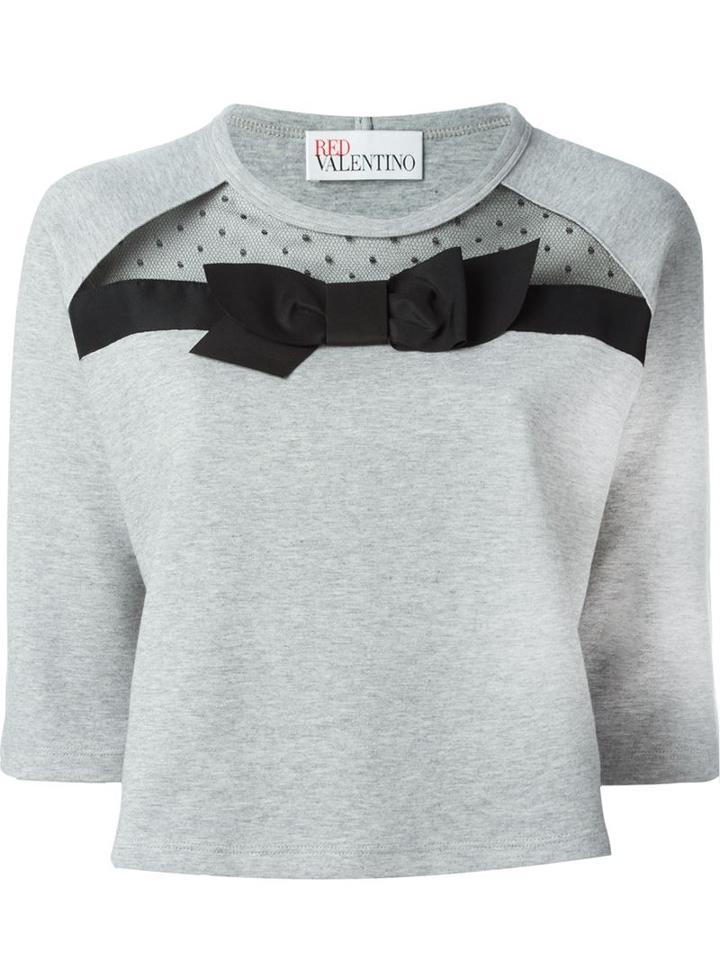 Red Valentino Bow Applique Sweatshirt