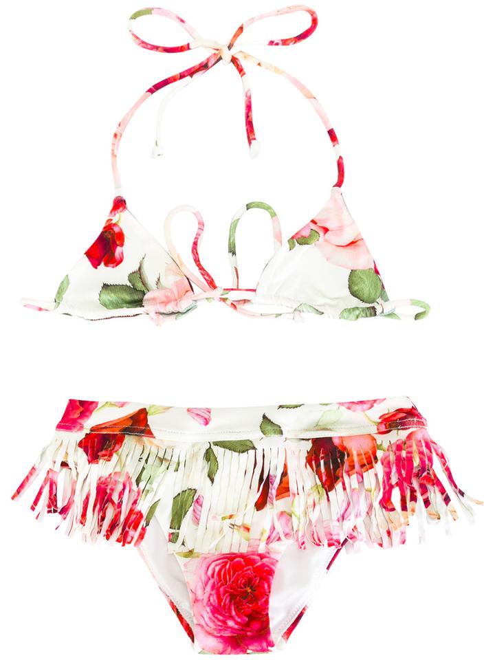 Monnalisa - Fringed Bikini - Kids - Polyester/spandex/elastane - 6 Yrs, Girl's