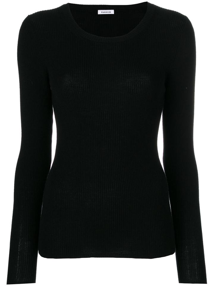 P.a.r.o.s.h. Ribbed Knit Jumper - Black