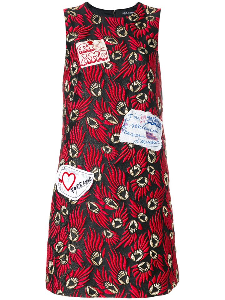 Dolce & Gabbana Floral Embroidered Dress - Black