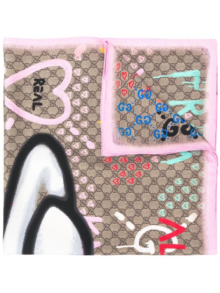 Gucci Monogram Scarf - Neutrals