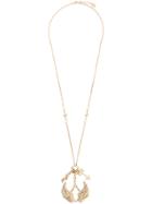 Red Valentino Wings And Arrow Shaped Necklace - Metallic