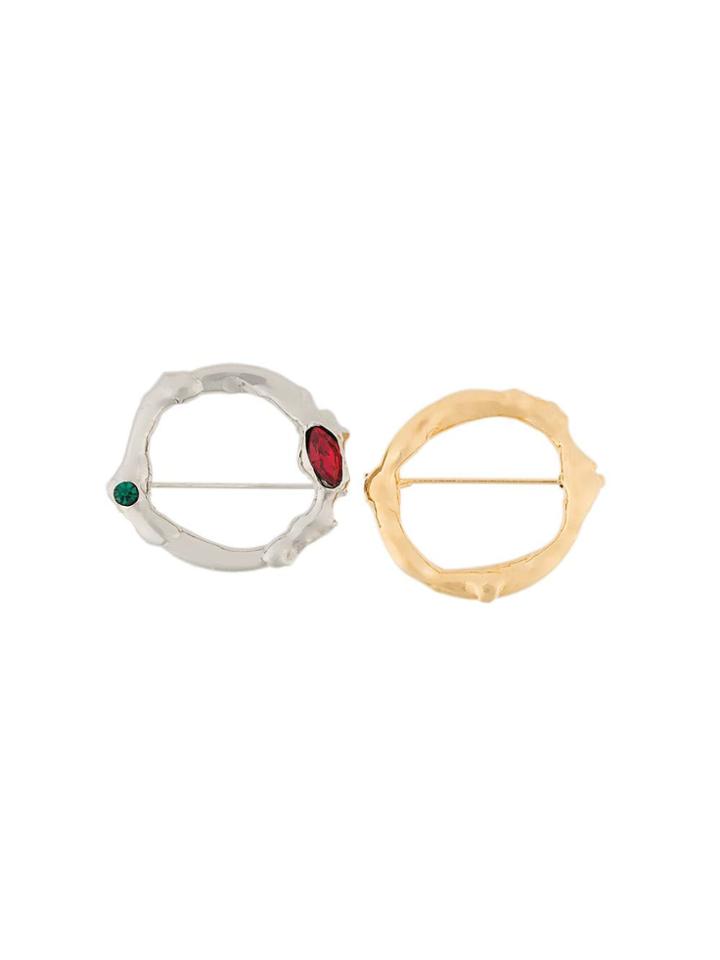 Marni Hoop Brooch Set - Metallic