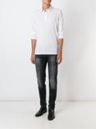 Emporio Armani Long-sleeve Polo Shirt, Men's, Size: Xs, White, Cotton