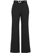 Miu Miu Embellished High-waist Trousers - Black