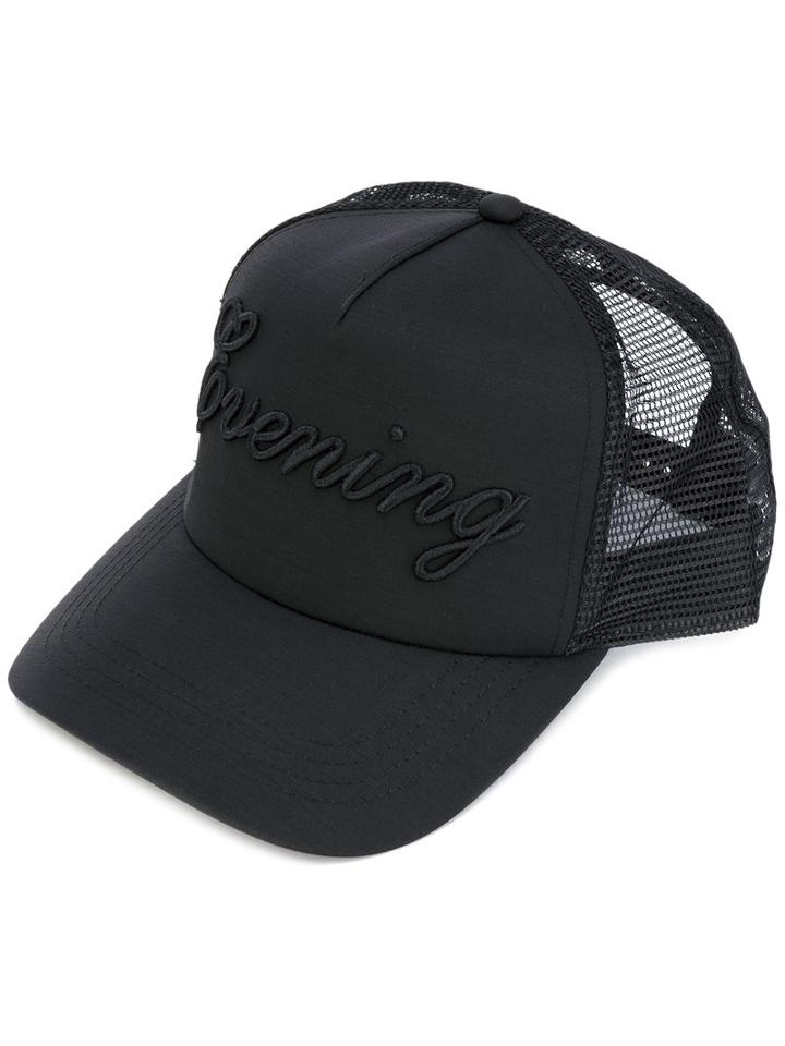 Evening Baseball Cap - Men - Silk/polyester/virgin Wool - One Size, Black, Silk/polyester/virgin Wool, Dsquared2