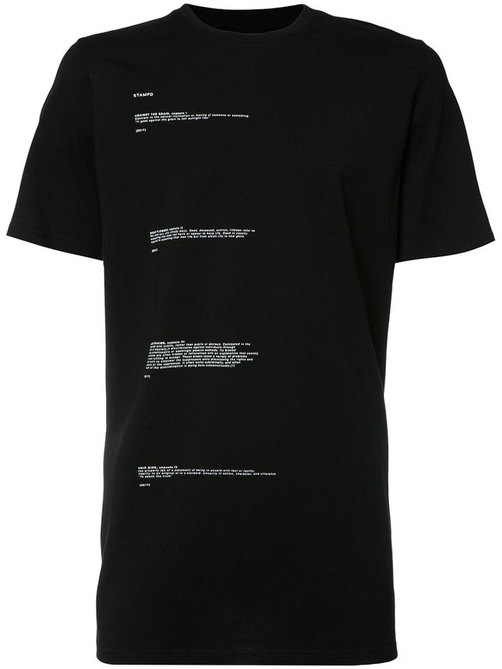 Stampd Text Print T-shirt, Men's, Size: Xl, Black, Cotton