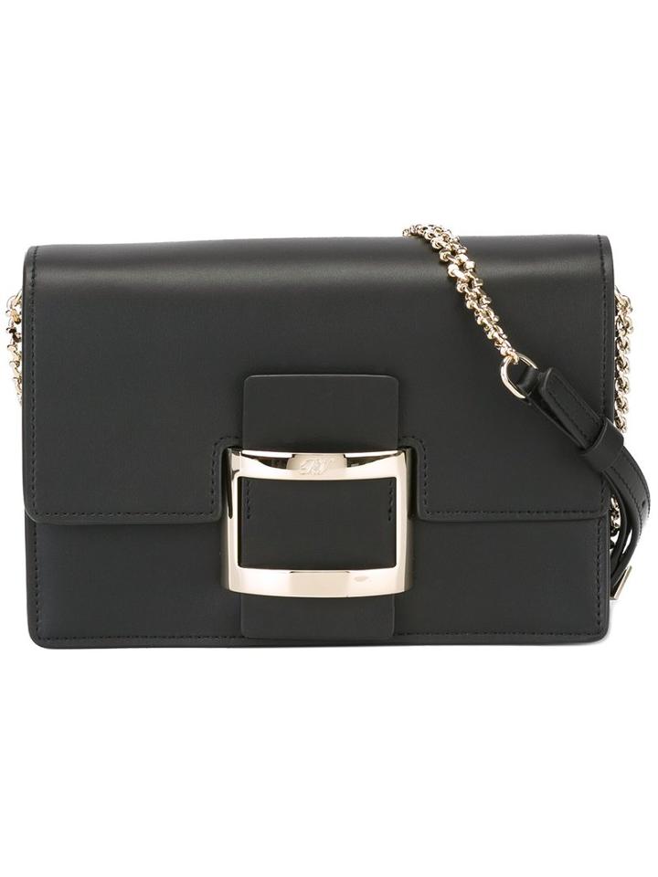 Roger Vivier Micro 'vivier' Crossbody Bag, Women's, Black, Calf Leather