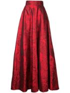 Bambah - Jacquard Princess Skirt - Women - Silk - 10, Red, Silk