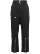 Helmut Lang High-waisted Zip Detail Trousers - Black