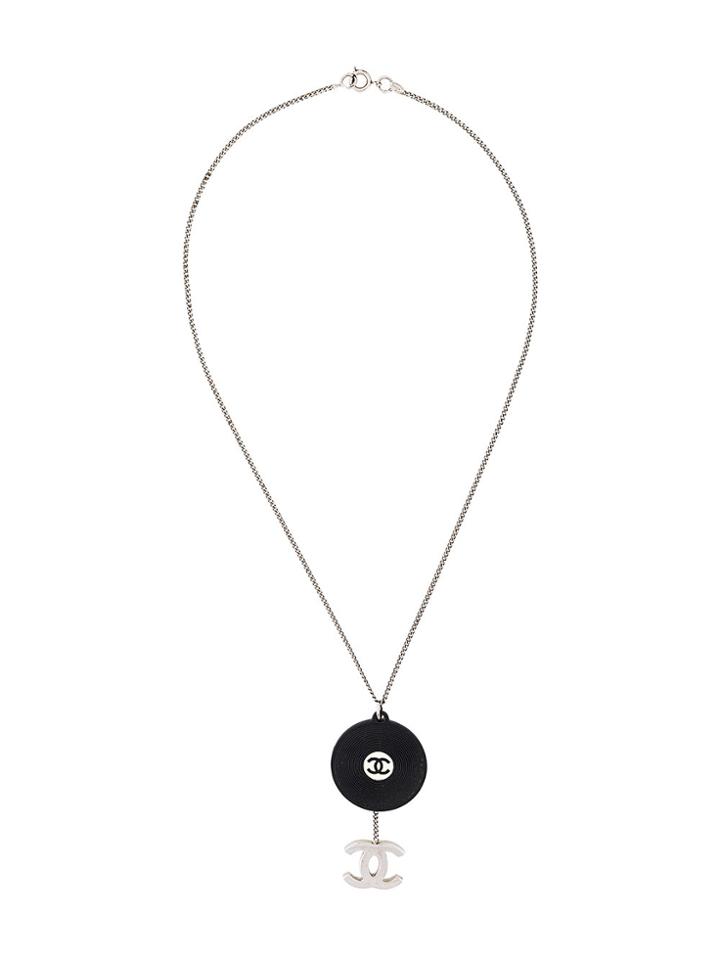 Chanel Vintage Logos Short Necklace - Black