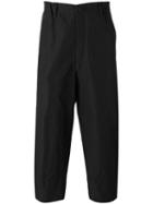 Ziggy Chen Cropped Trousers, Men's, Size: 50, Black, Cotton/ramie