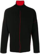 Joseph Contrasting Stitched Sweater - Black