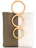 Carolina Santo Domingo Top-handle Contrast Tote - Brown