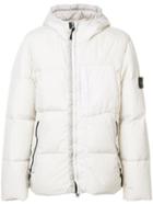 Stone Island - Logo Patch Padded Coat - Men - Nylon/polyurethane Resin/feather/duck Feathers - L, Nude/neutrals, Nylon/polyurethane Resin/feather/duck Feathers