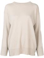 Agnona Contrast Long-sleeve Sweater - Neutrals