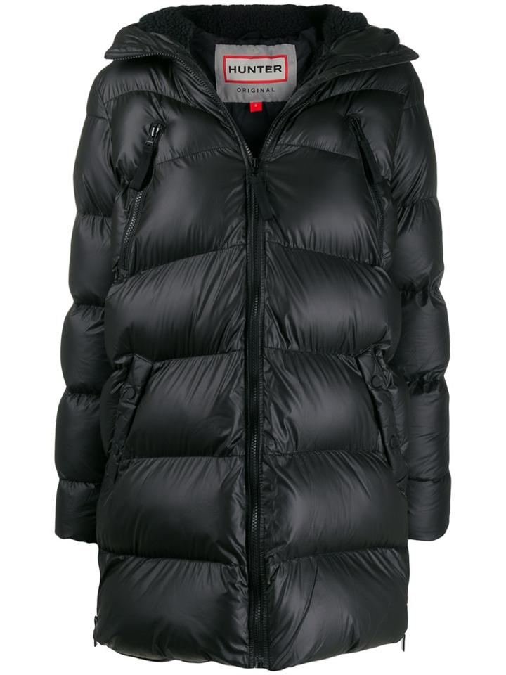 Hunter Hooded Quilted Coat - Black