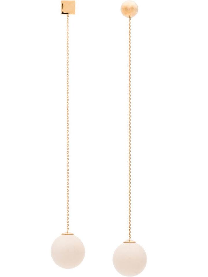 Jacquemus Pink Spherical Drop Earrings - Gold