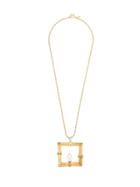 Framed Square Charm Necklace - Neutrals