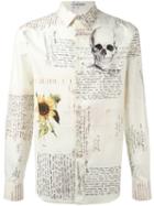 Alexander Mcqueen Letters From India Shirt, Men's, Size: 39, Nude/neutrals, Cotton