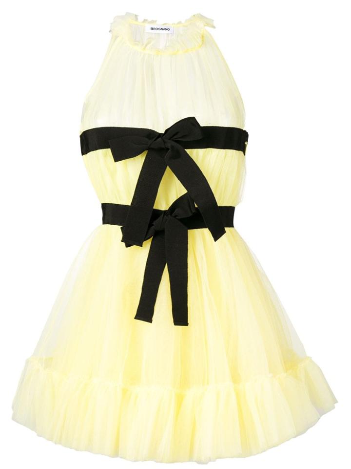 Brognano Double Bow Dress - Yellow