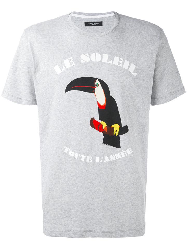 Paolo Pecora - 'le Soleil' Print T-shirt - Men - Cotton - S, Grey, Cotton