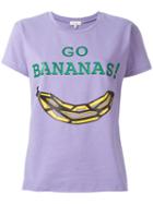 Natasha Zinko 'go Bananas' Print T-shirt, Women's, Size: Small, Pink/purple, Cotton/spandex/elastane
