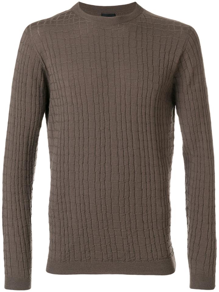 Giorgio Armani Textured Knit Jumper - Green