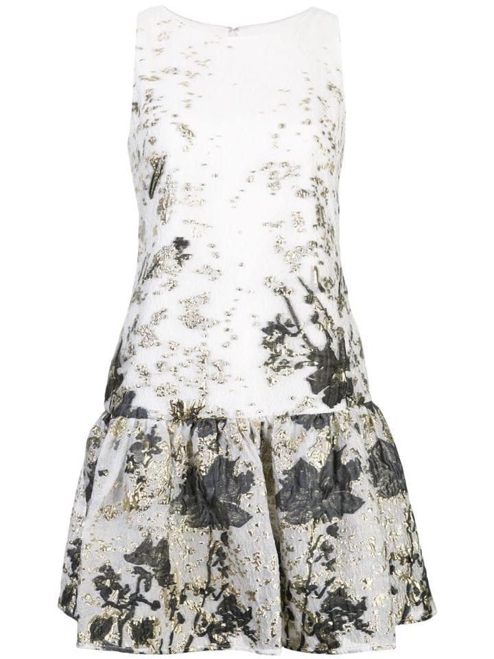 Marchesa Notte Sl Mtlc Fils Coupe Shift Cocktail - White