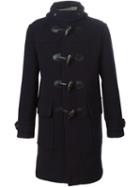 Burberry Hooded Duffle Coat, Men's, Size: Xs, Blue, Polyamide/wool