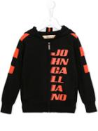 John Galliano Kids Zipped Hoodie, Boy's, Size: 6 Yrs, Black