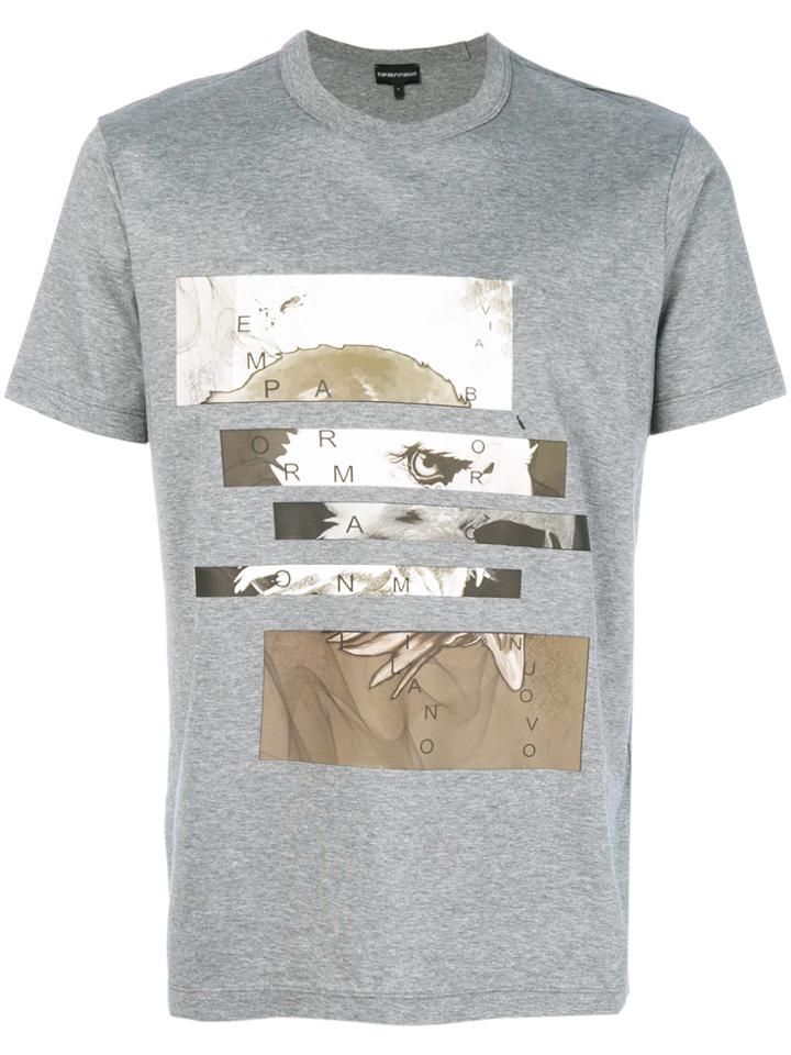Emporio Armani Logo Print T-shirt - Grey