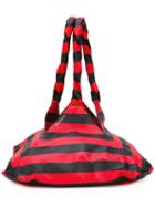 Givenchy Striped Geometric Shoulder Bag, Women's, Red, Lamb Skin