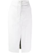 Brognano Front Slit Skirt - White