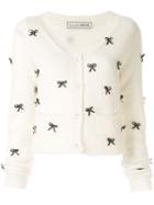 Tu Es Mon Trésor Petit Ribbon Cardigan - White