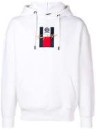 Tommy Hilfiger Logo Embroidered Hoodie - White