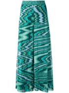 Missoni Knitted Palazzo Pants, Women's, Size: 42, Green, Cotton