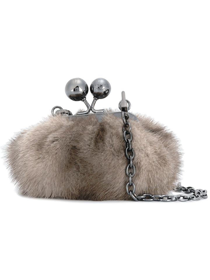 Weekend Max Mara Small Fur Pouch - Grey