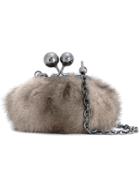 Weekend Max Mara Small Fur Pouch - Grey