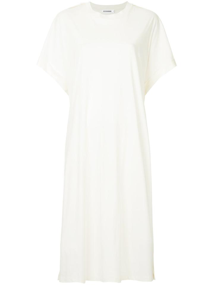 Jil Sander Long T-shirt Dress - White