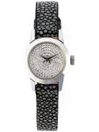 Christian Koban Cute Analog Watch, Women's, Grey, Diamond/leather/stainless Steel