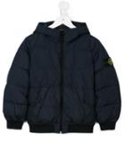 Stone Island Kids Hooded Padded Jacket, Boy's, Size: 10 Yrs, Blue