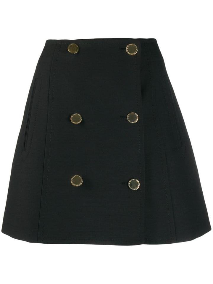 Stella Mccartney Buttoned High-waisted Skirt - Black