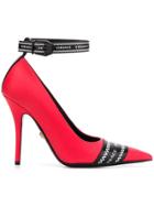 Versace Ankle Strap Pumps - Red