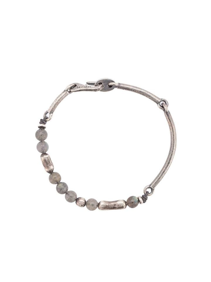 M. Cohen Clasp Bead Bracelet - Grey
