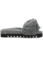 Joshua Sanders Ruffle Slippers - Grey