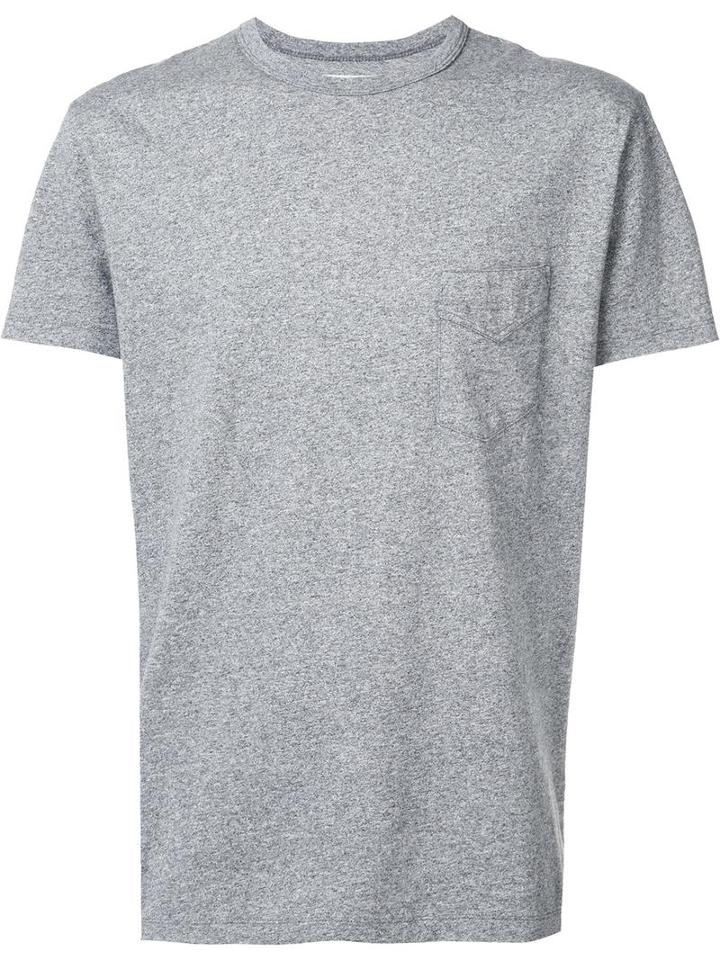 Officine Generale Chest Pocket T-shirt, Men's, Size: Large, Grey, Cotton